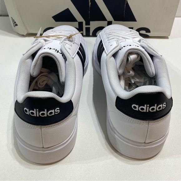 Adidas - Grand Court 2.0 Tennis Shoes - GW9195 - White/Black - Size 10 - Picture 10 of 10